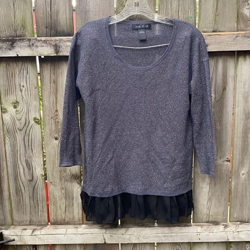 August Silk shimmer sweater sz. S